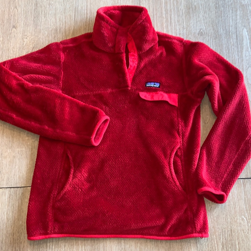 Patagonia retool snap fleece red
